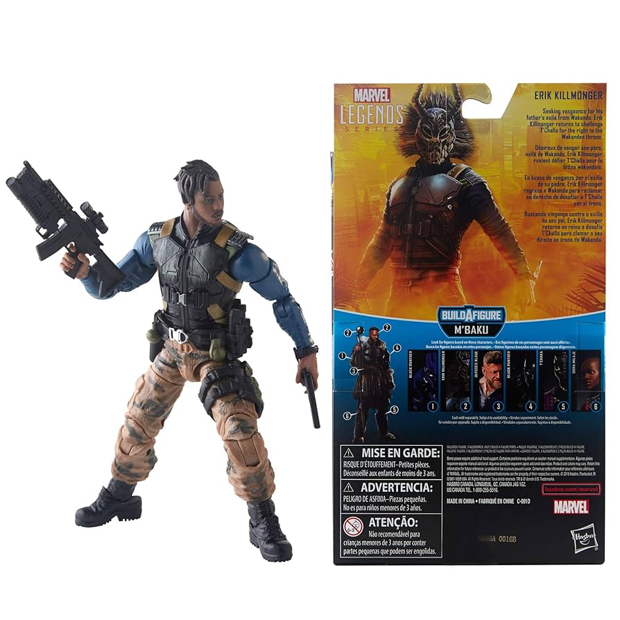 MARVEL LEGENDS ERIK KILLMONGER フィギュア Marvel Legends Series Black Panther 6-inch Erik Killmonger
